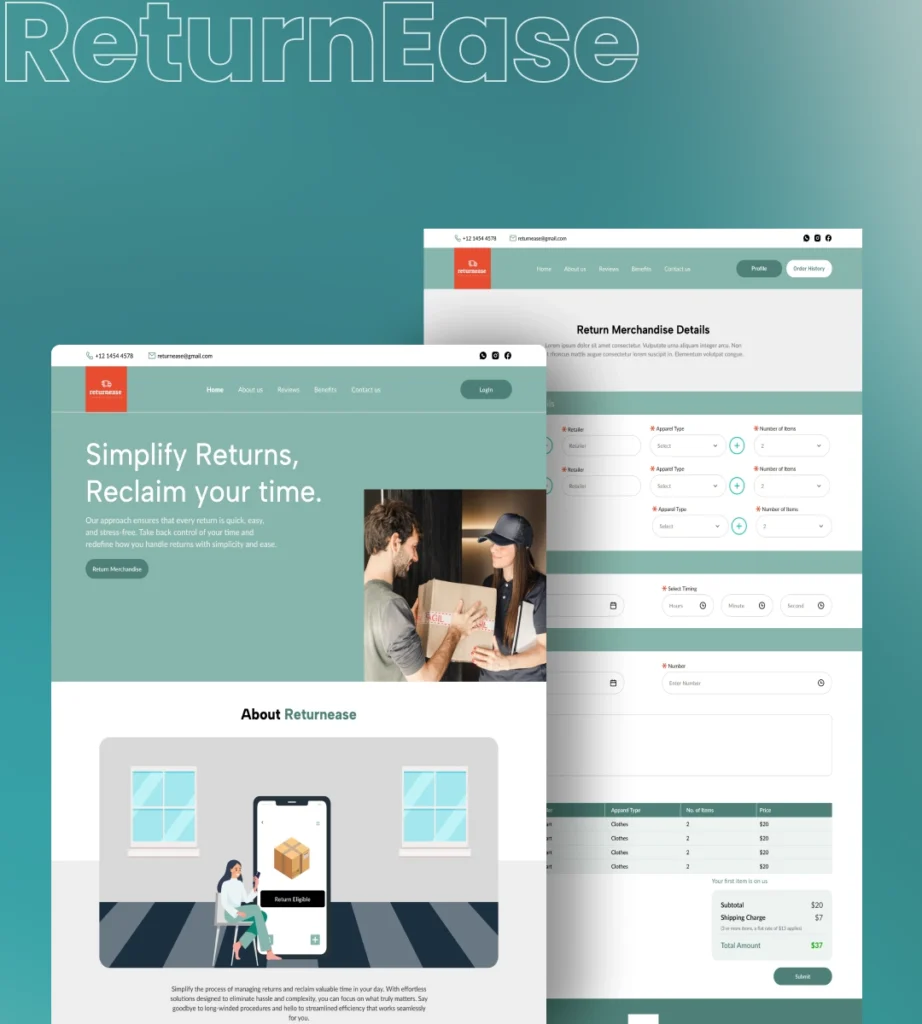 ReturnEase Website E-Commerce