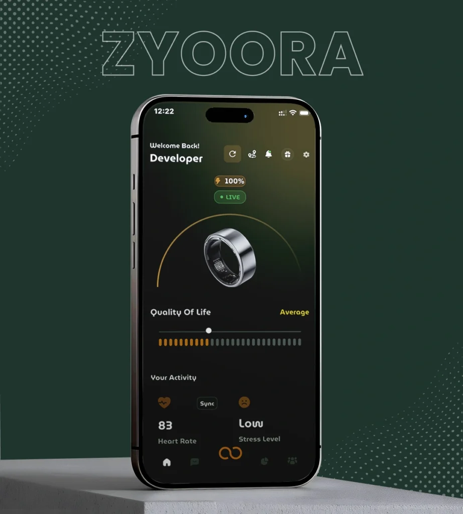 Zyoora App Health Tracking Application