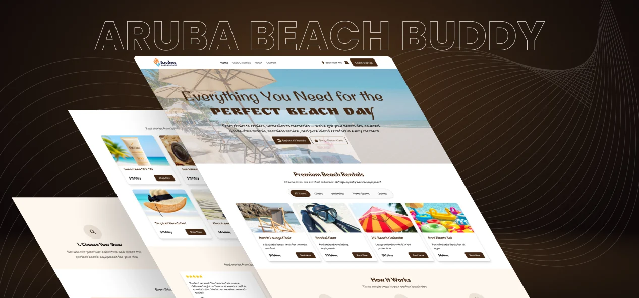Beach Equipment Rental Website