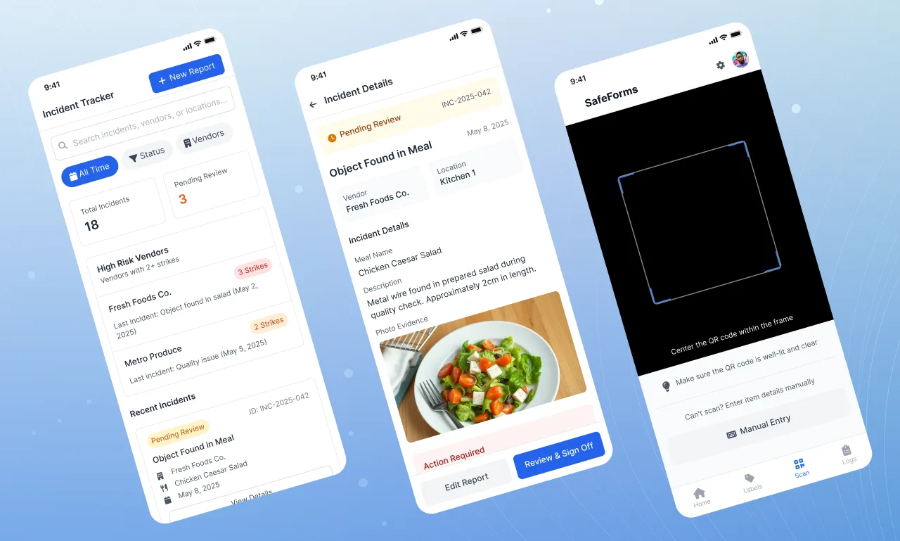 SafeForms Food Safety Management App